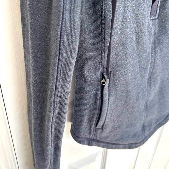 LULULEMON 1/2 Zip Hoodie Thin Running Top Sweatshirt, Heathered Blue, Size Small - Picture 10 of 16